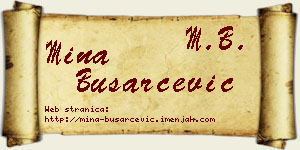 Mina Busarčević vizit kartica